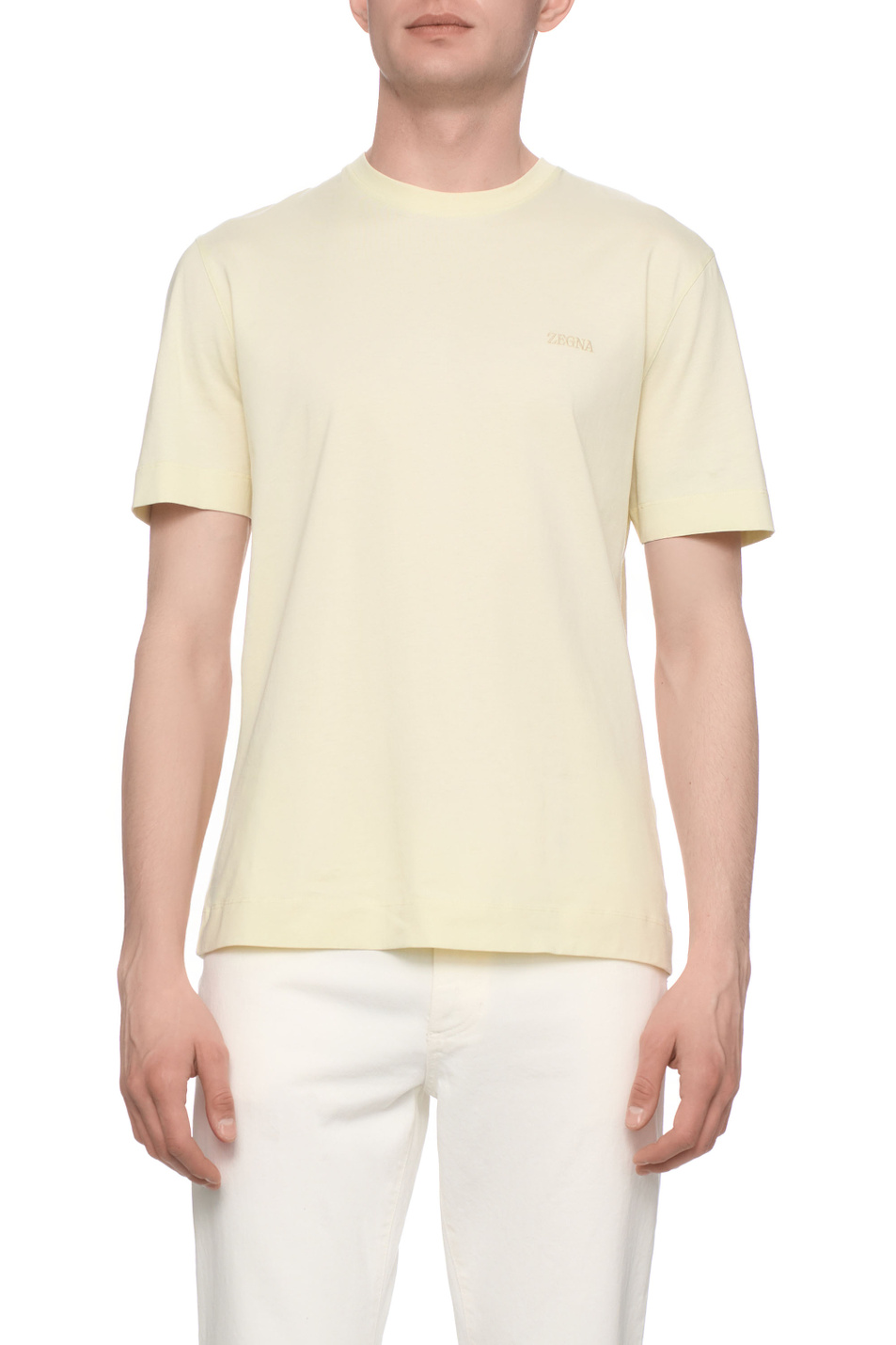 Мужской Zegna Футболка из хлопка (цвет желтый), артикул UF360A9-F765-G01 | Фото 4