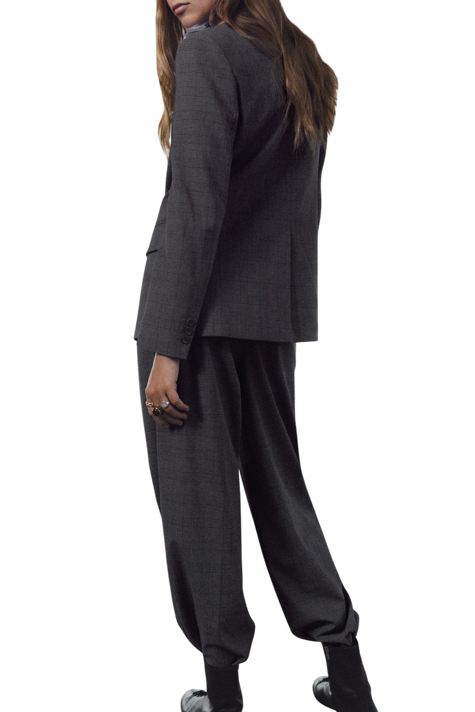 Брюки TERIYAKI в клетку|Основной цвет:Серый Женский Mango Брюки TERIYAKI в клетку (цвет ), артикул 17097802 | Фото 2