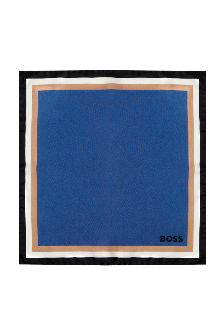 Платок из натурального шелка|Основной цвет:Синий|Артикул:50511478 | Фото 1