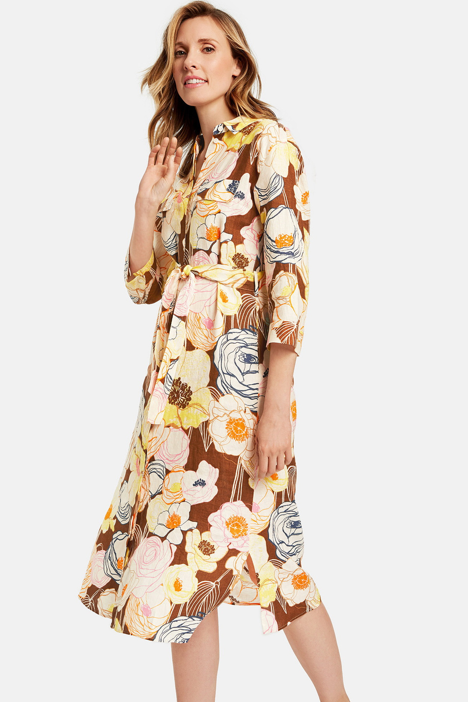 Gerry Weber Платье-рубашка из натурального льна (цвет ), артикул 285000-66631 | Фото 4