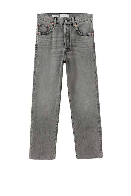 Укороченные джинсы HAVANA с завышенной талией|Основной цвет:Серый|Артикул:27060760 | Фото 1