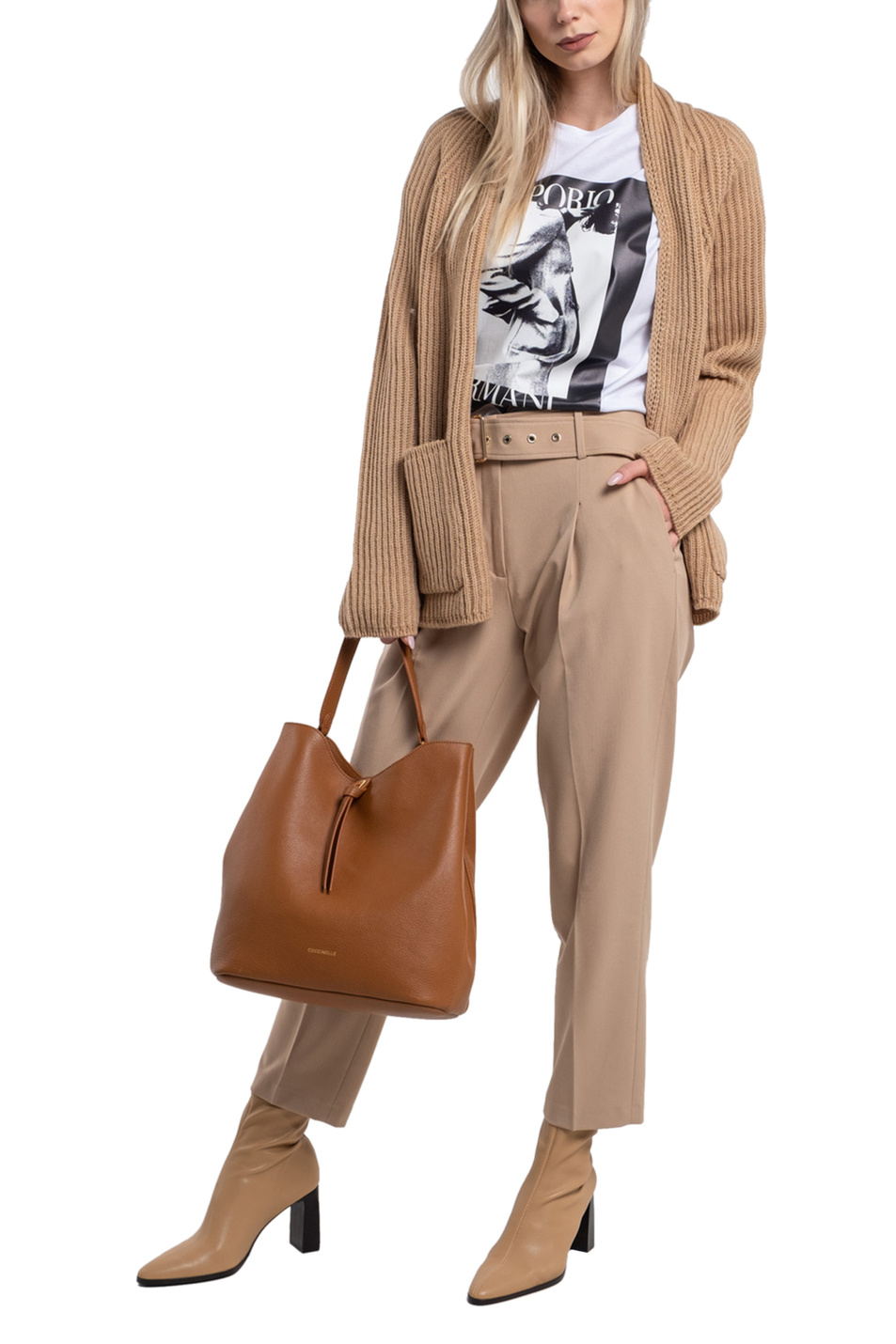 Женский Emporio Armani Футболка из натурального хлопка (цвет ), артикул 6H2T7L-2J30Z | Фото 2