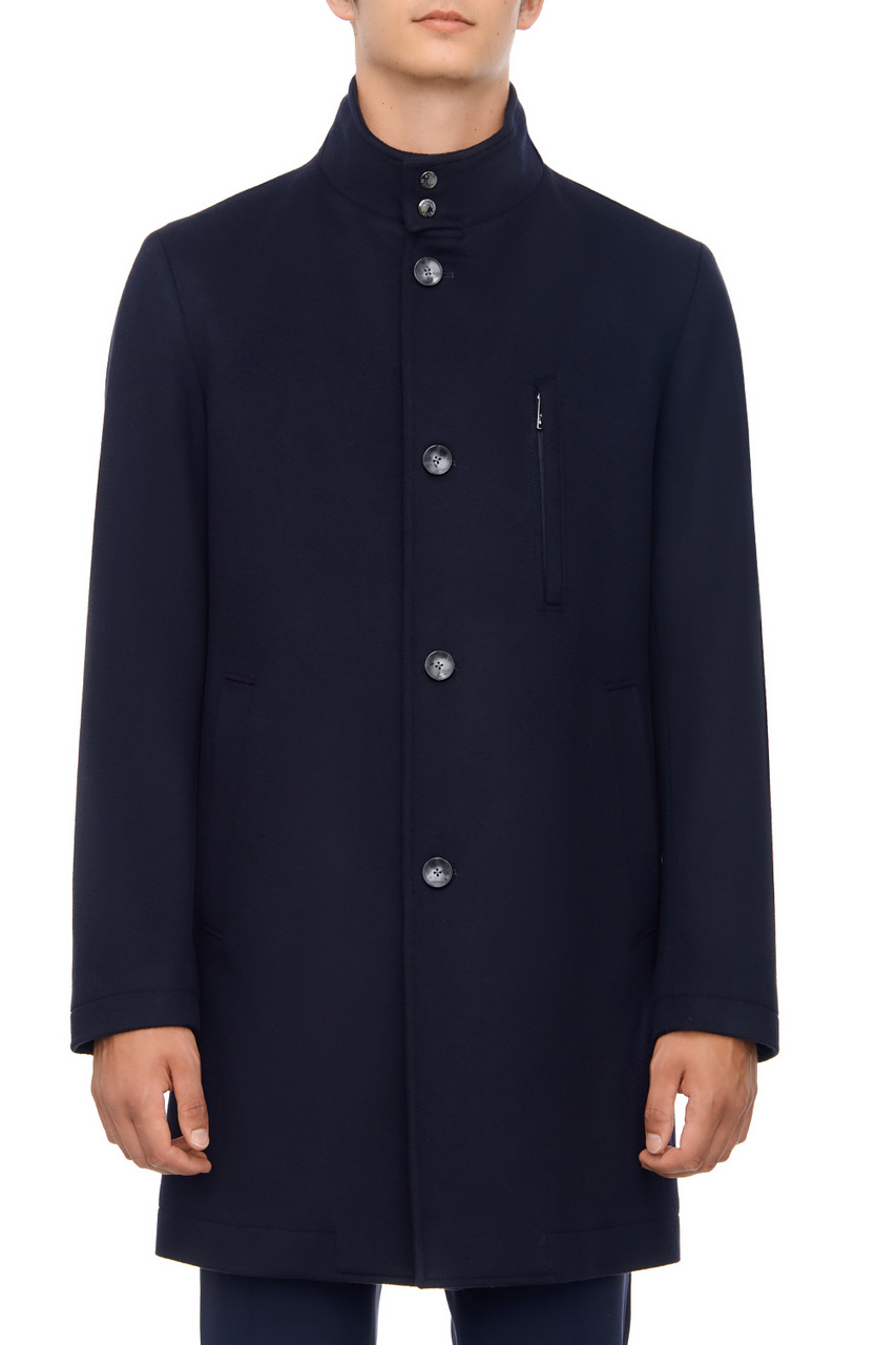 Пальто из шерсти и кашемира|Основной цвет:Синий|Артикул:50502300 | Фото 1