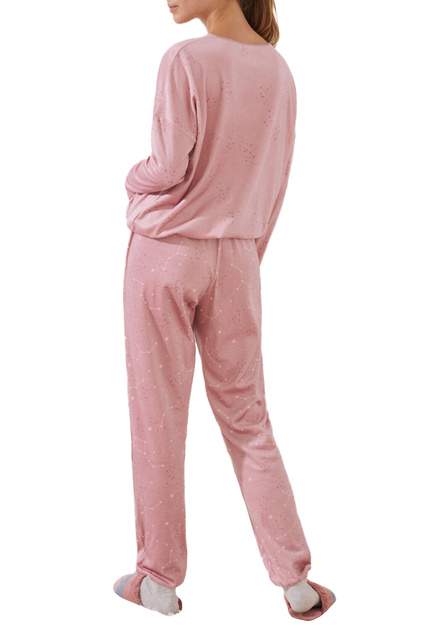 Велюровый домашний костюм|Основной цвет:Розовый|Артикул:3134871 | Фото 2
