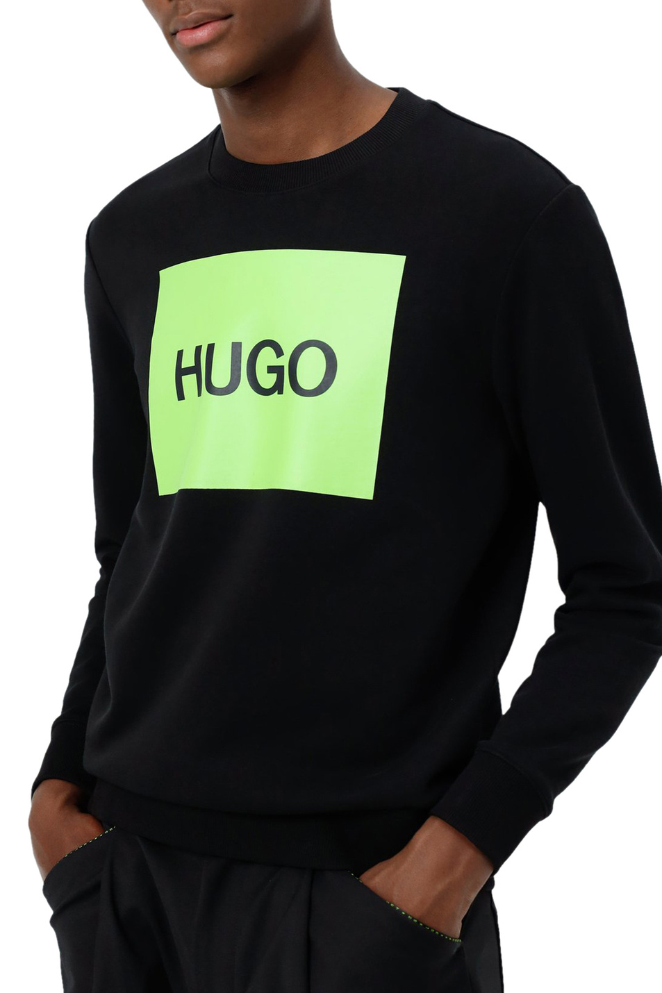 HUGO Свитшот с круглым вырезом и логотипом (цвет ), артикул 50463314 | Фото 3