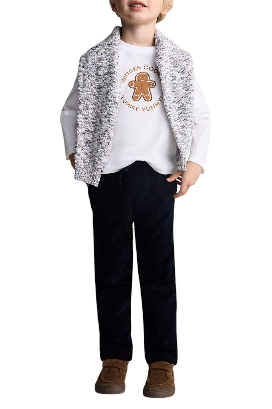 Мальчикам Mango Kids Лонгслив GINGER с принтом (цвет ), артикул 77009411 | Фото 3