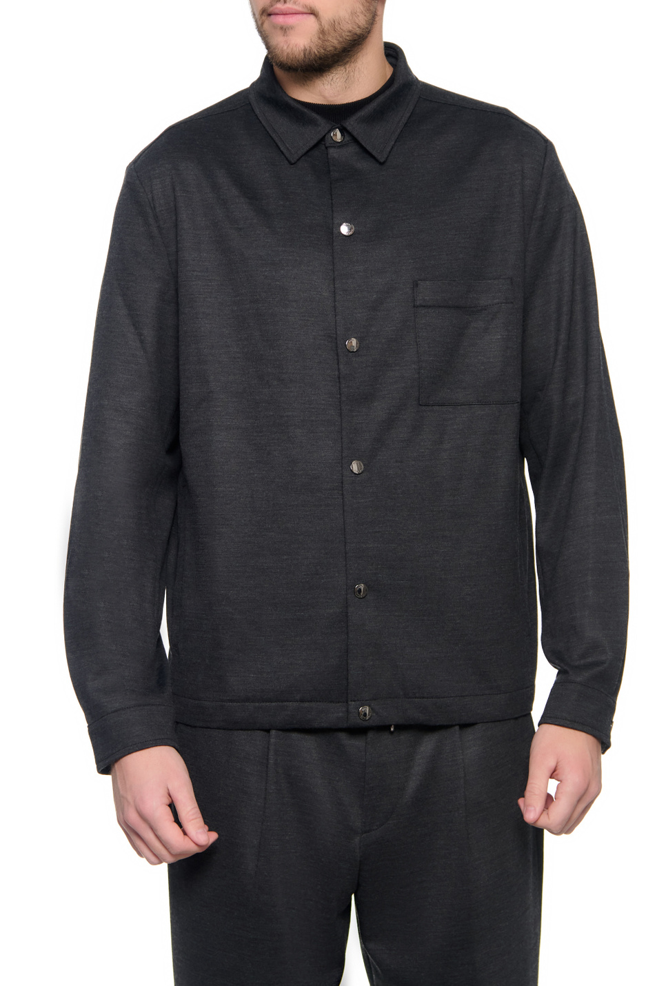 Мужской BOSS Куртка-рубашка с нагрудным карманом (цвет ), артикул 50464679 | Фото 4