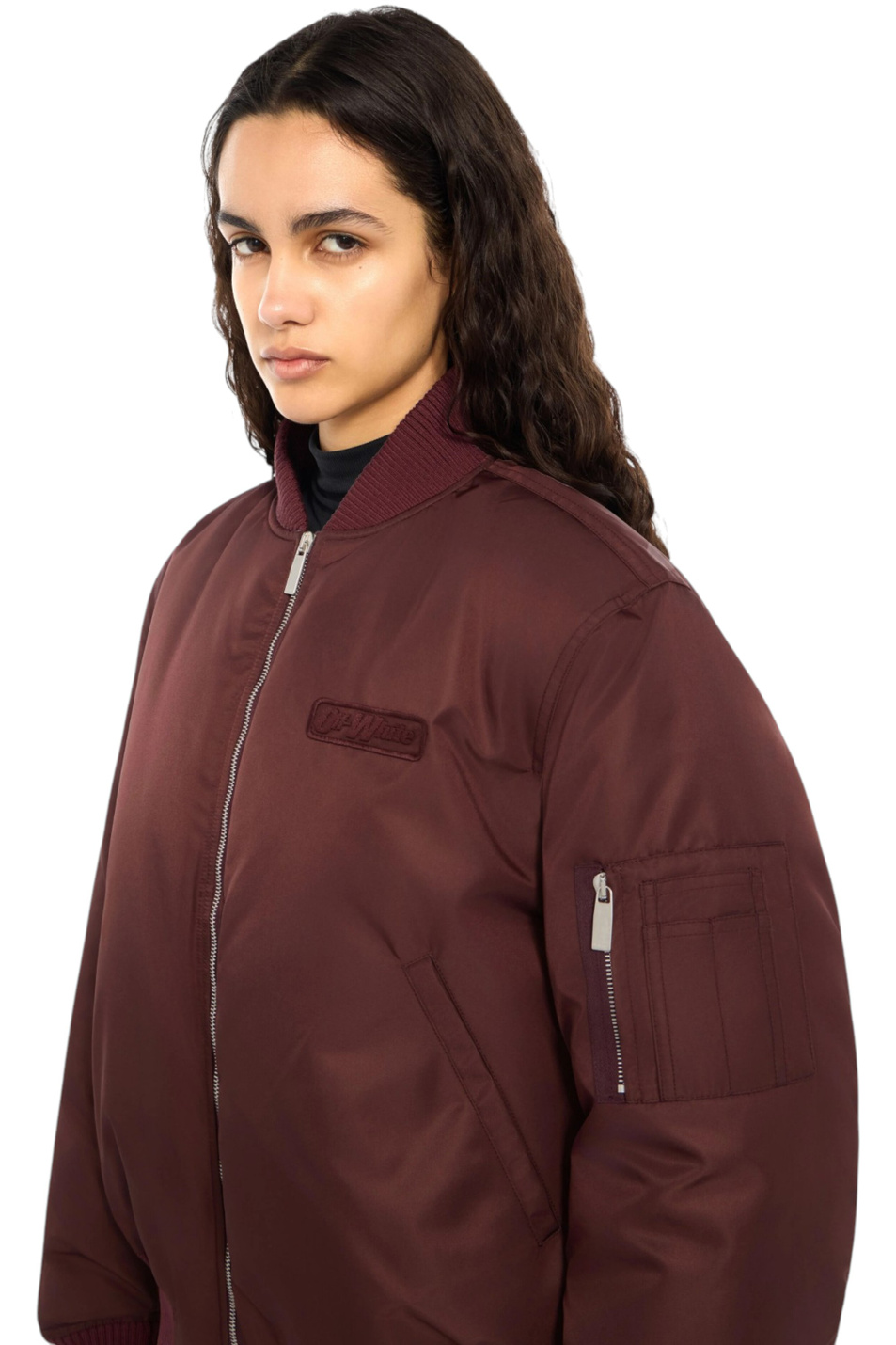 Женский Off-White Бомбер Embroidered Logo с логотипом (цвет ), артикул 2FG00660TW623 | Фото 5