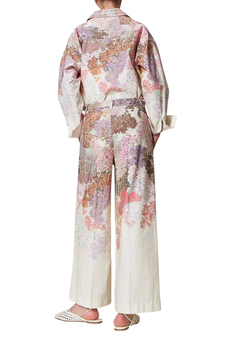 Брюки с принтом|Основной цвет:Кремовый Женский TWINSET Milano Брюки с принтом (цвет ), артикул 251AQ2082 | Фото 4