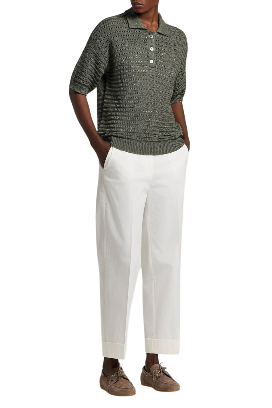 Женский Peserico Поло вязаное (цвет ), артикул S99120F05-09110 | Фото 3