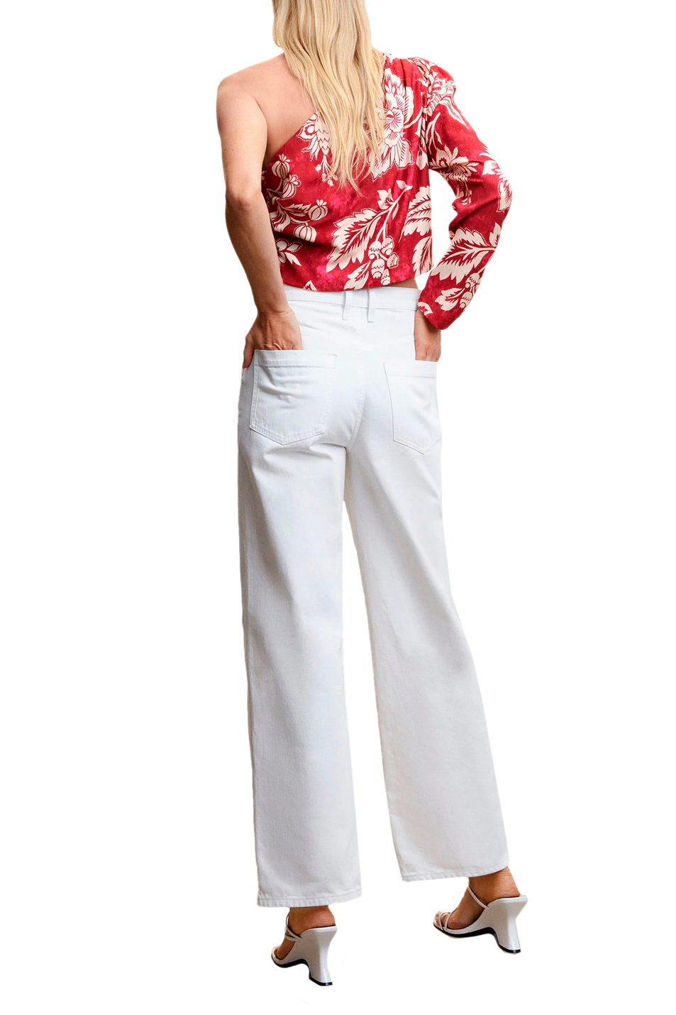 Женский Mango Асимметричная блузка PERALTA с принтом (цвет ), артикул 47087114 | Фото 4
