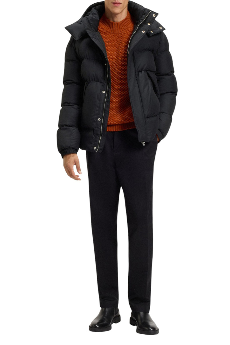 Куртка Corbinian5 стеганая с капюшоном|Основной цвет:Черный Мужской BOSS Куртка Corbinian5 стеганая с капюшоном (цвет ), артикул 50551599 | Фото 2