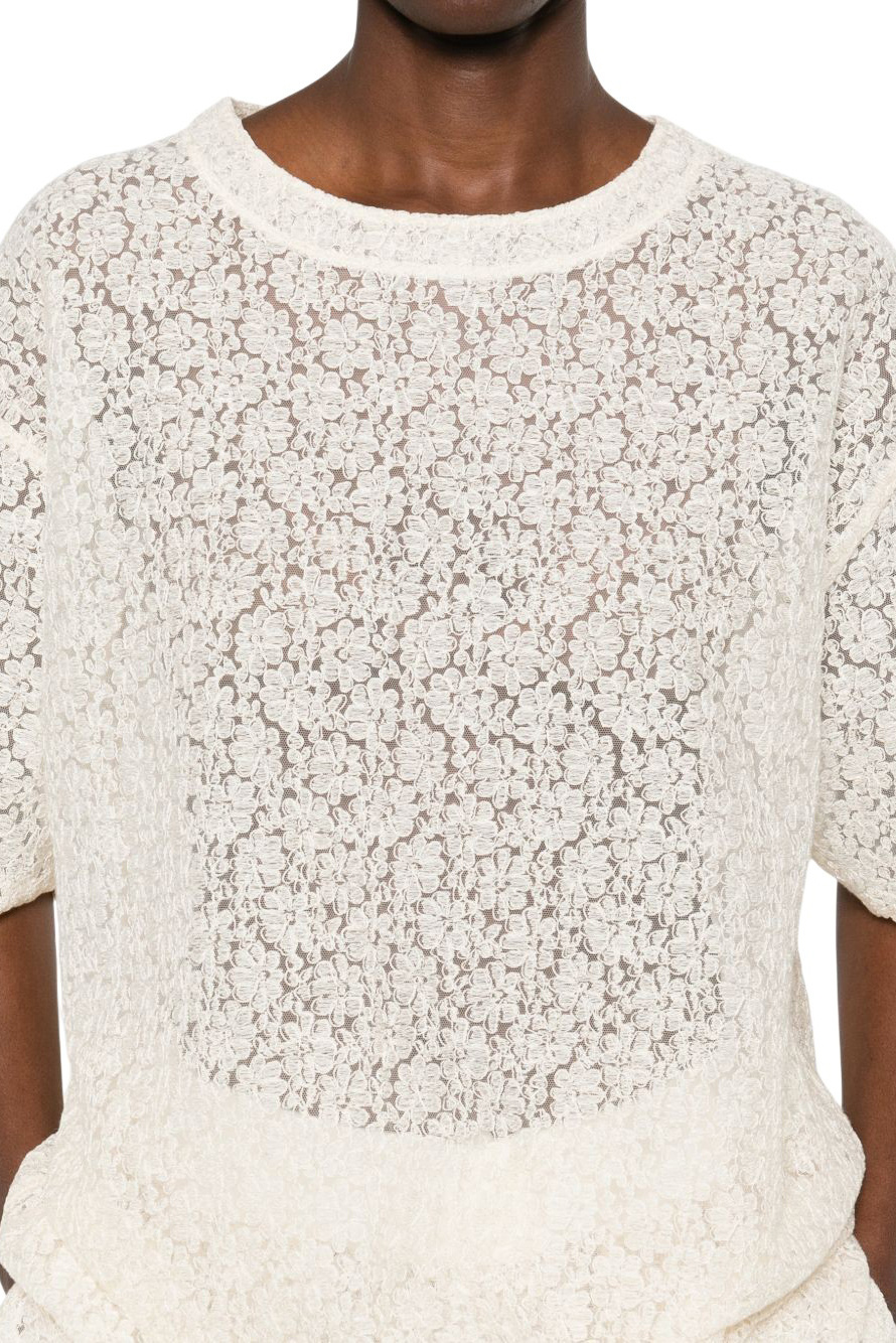 Женский ERMANNO SCERVINO Блузка из кружева (цвет ), артикул D482L342EQF | Фото 5