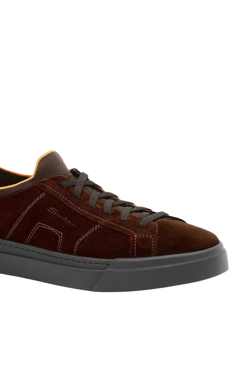 Кеды из натуральной замши|Основной цвет:Коричневый Мужской Santoni Кеды из натуральной замши (цвет ), артикул MBGT22120SMOTZIRS26 | Фото 5