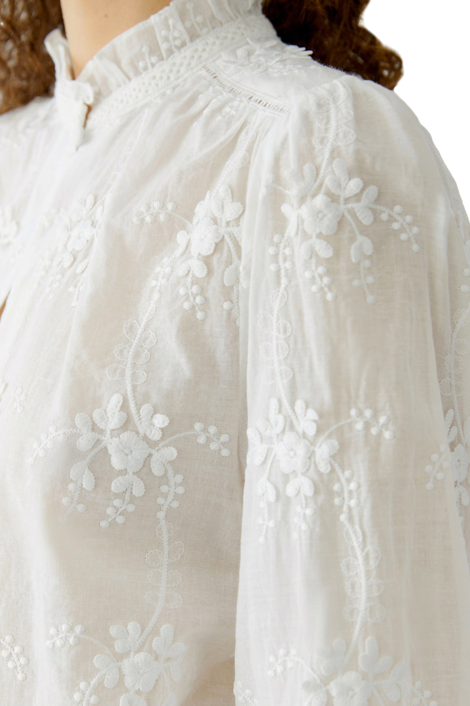 Женский OUI Блузка из хлопка (цвет ), артикул 96713 | Фото 6