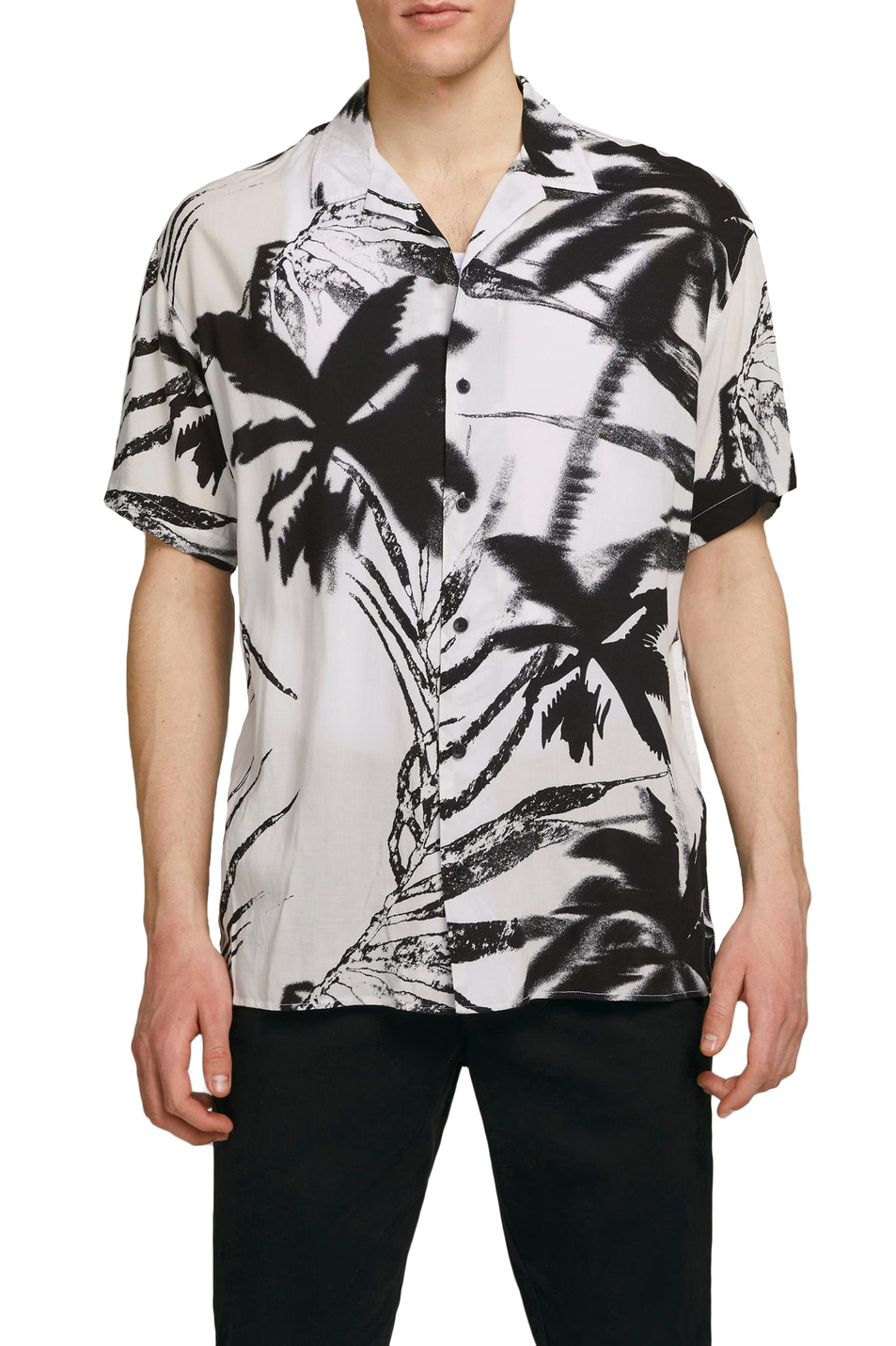 Jack & Jones Рубашка с коротким рукавом и растительным принтом (цвет ), артикул 12187990 | Фото 3