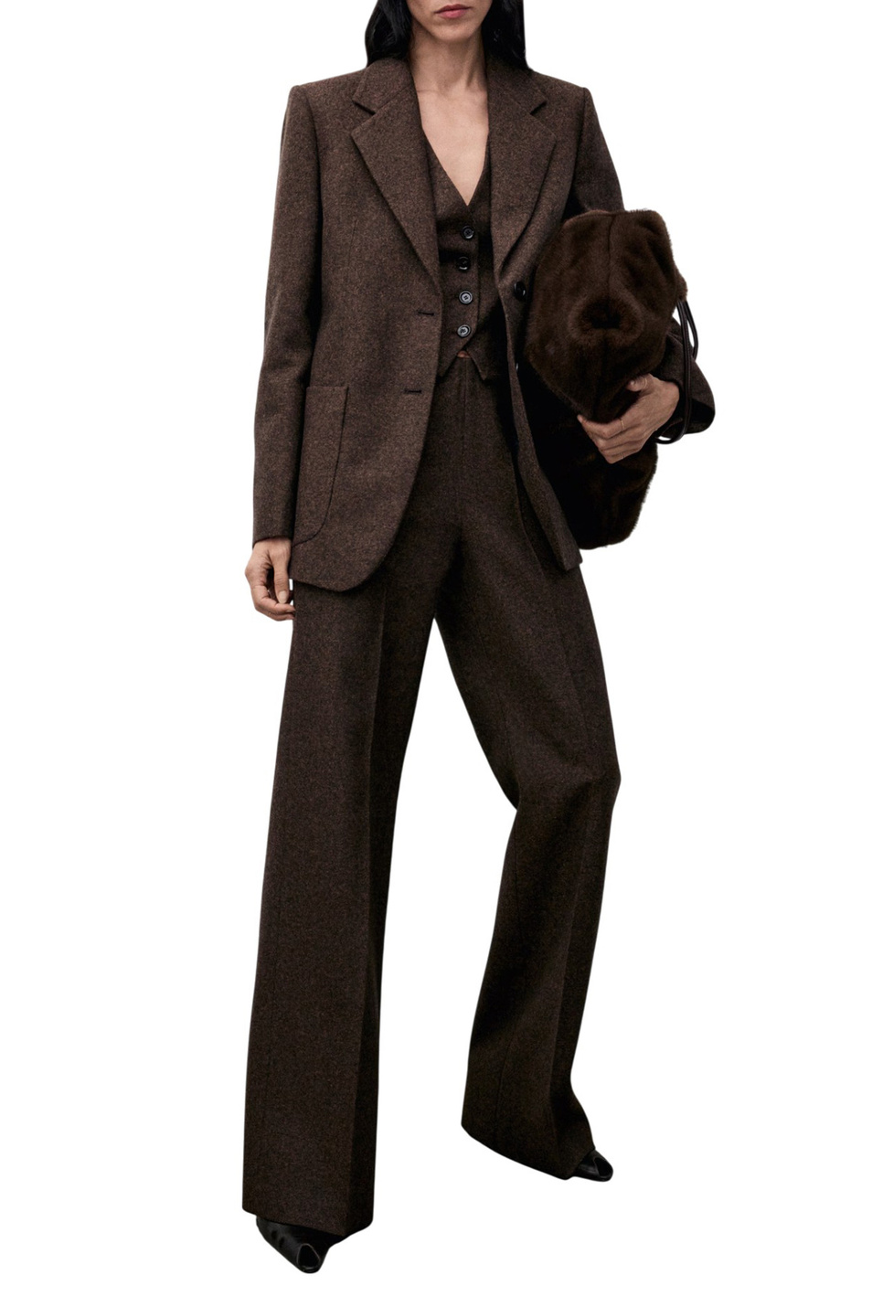 Женский Mango Брюки PIPER из смесовой шерсти (цвет ), артикул 17017914 | Фото 2