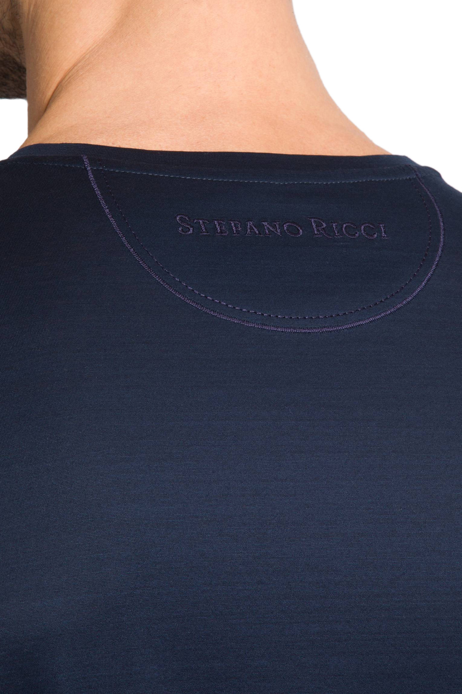 Мужской Stefano Ricci Футболка из натурального хлопка (цвет ), артикул MNH6104960-TE0001 | Фото 6