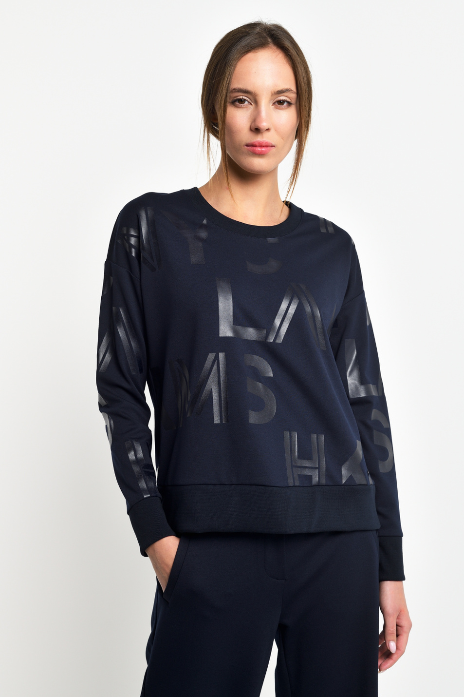 Женский Gerry Weber Свитшот из смесового трикотажа с принтами (цвет ), артикул 270045-44032 | Фото 1