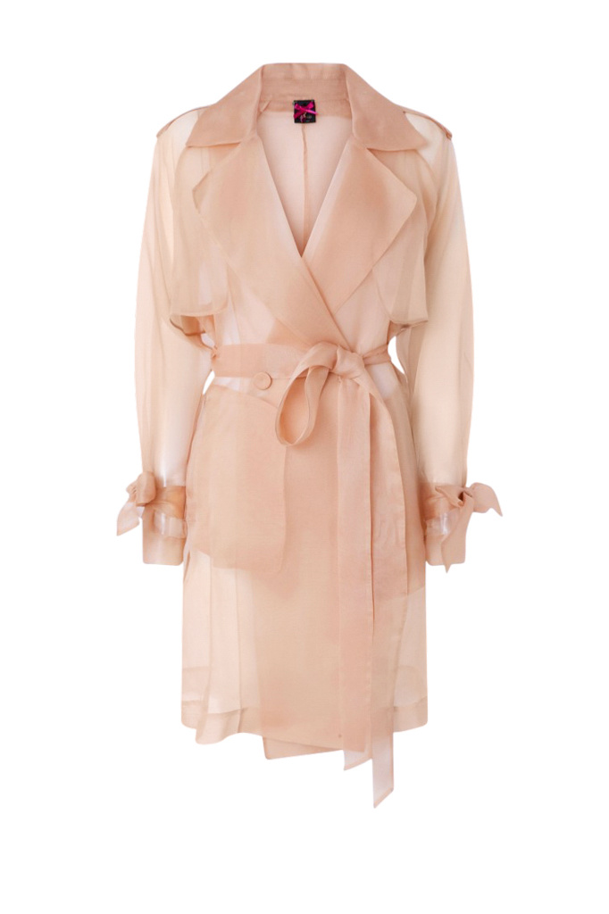Тренч COCCO из шелковой органзы|Основной цвет:Персиковый Женский Pinko Тренч COCCO из шелковой органзы (цвет ), артикул 106614A2DJ | Фото 1