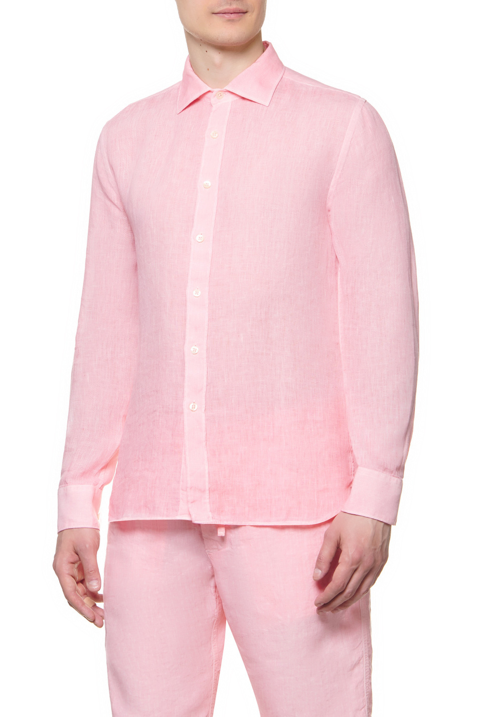 Мужской 120% Lino Рубашка из чистого льна (цвет ), артикул V0M13110000115S00 | Фото 1