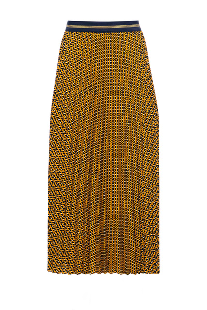 Длинная плиссированная юбка CIAO с эластичным поясом|Основной цвет:Коричневый|Артикул:1103112 | Фото 1