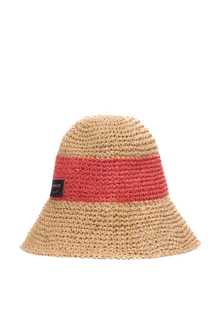 Плетеная шляпа с логотипом|Основной цвет:Бежевый|Артикул:637320-3R510 | Фото 1