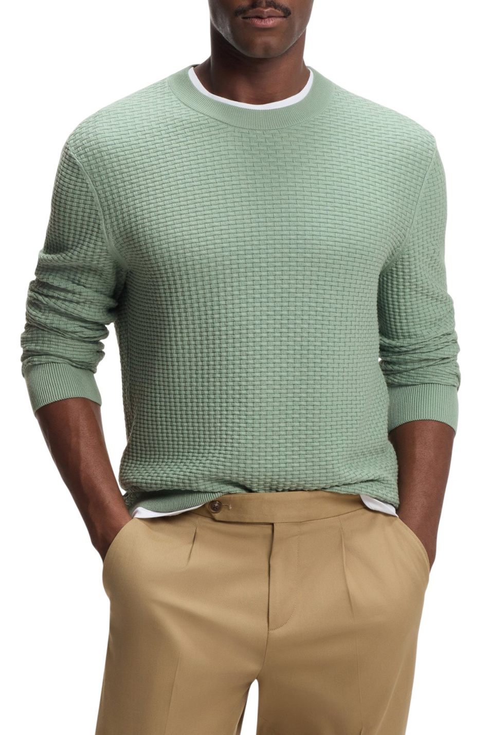 Мужской BOSS Джемпер Imberto из хлопка (цвет ), артикул 50545283 | Фото 3