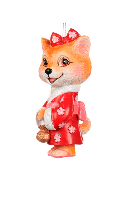 Не имеет пола Goodwill Елочная игрушка "Собака в красном кимоно" 10 см (цвет ), артикул TR 22584_2 | Фото 1