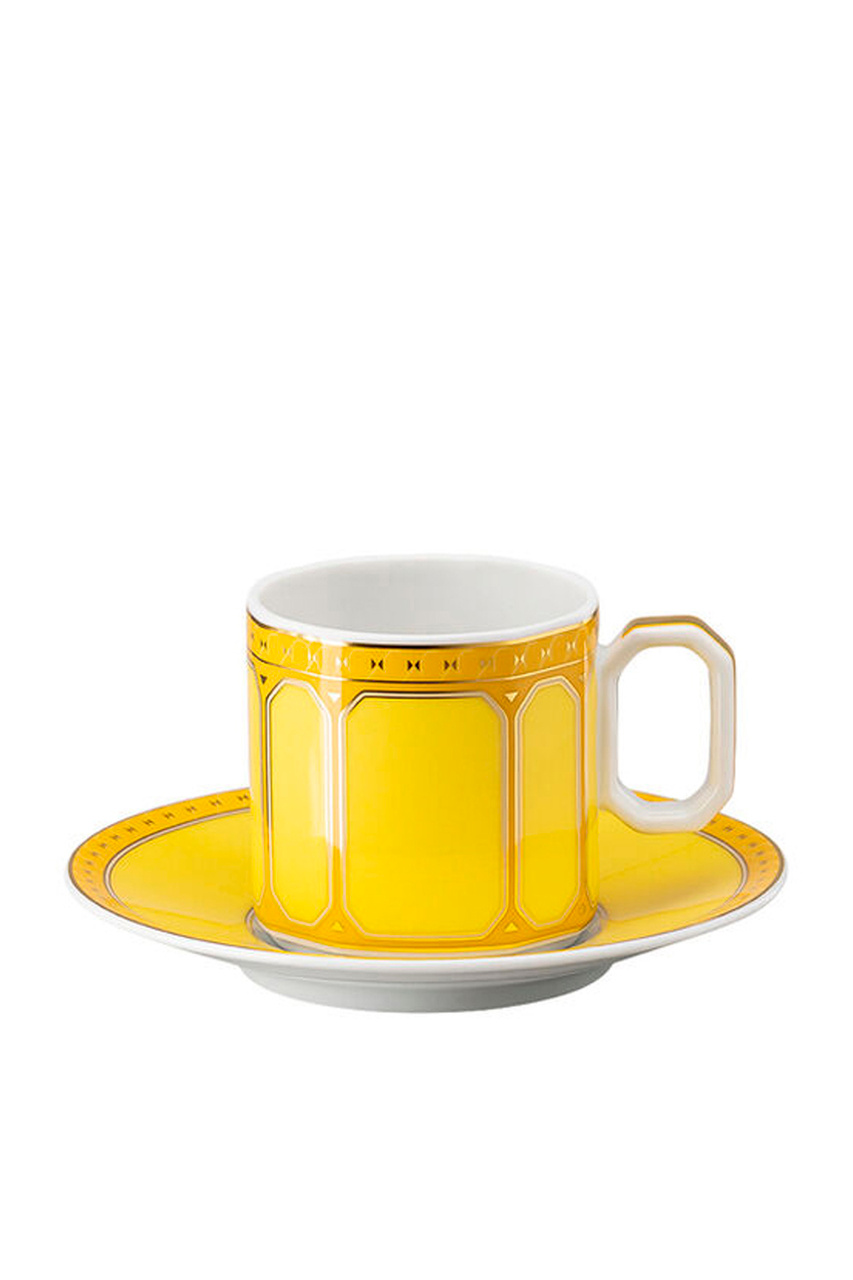 Чашка для эспрессо Signum Jonquil с блюдцем 80 мл|Основной цвет:Желтый|Артикул:10570-426352-14715 | Фото 1