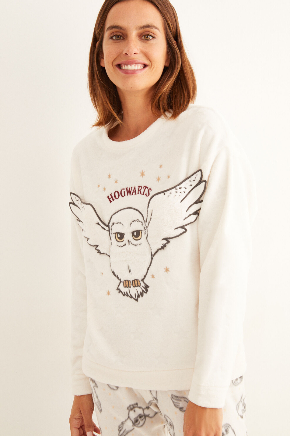 Женский Women'secret Длинная флисовая пижама с принтом Хедвиг (цвет ), артикул 3138305 | Фото 4