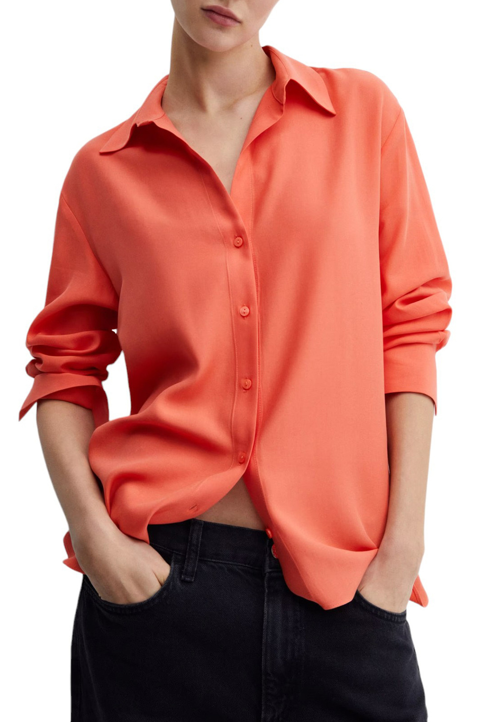 Женский Mango Рубашка LIMA из лиоцелла (цвет ), артикул 67054046 | Фото 3