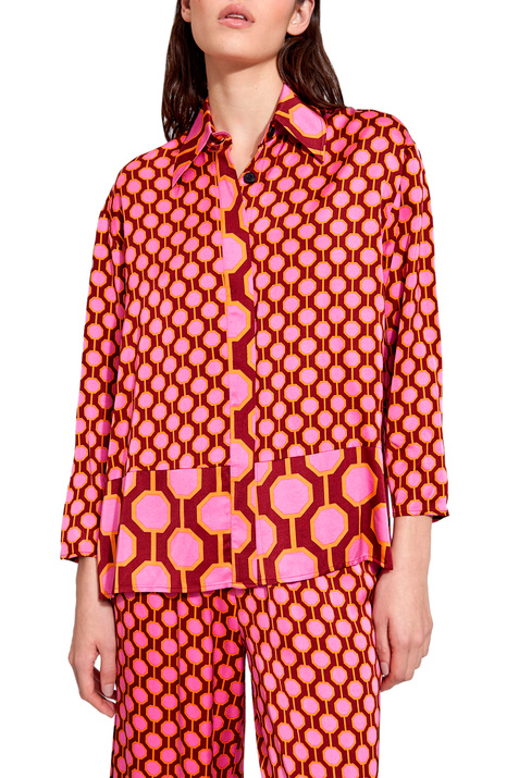 Parfois Атласная рубашка с принтом ( цвет), артикул 205014 | Фото 2