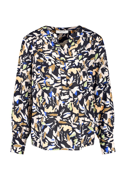 Блузка из вискозы с принтом|Основной цвет:Мультиколор|Артикул:660001-66400 | Фото 1