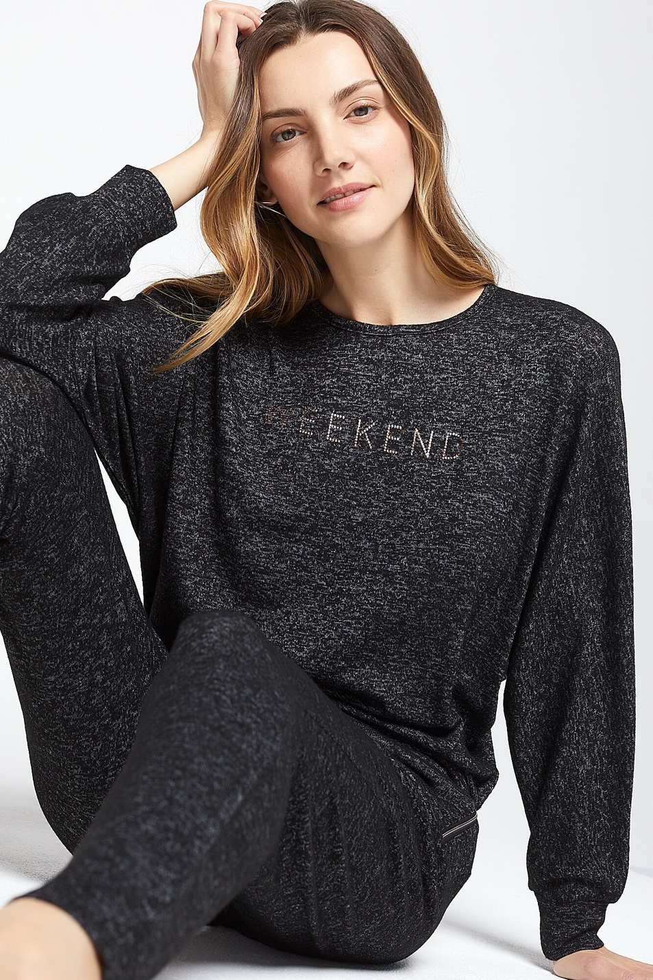 Женский Etam Лонгслив в крапинку с надписью JOBA (цвет ), артикул 6509933 | Фото 5