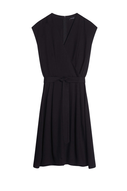 Коктейльное платье с V-образным вырезом|Основной цвет:Черный|Артикул:470252 | Фото 1