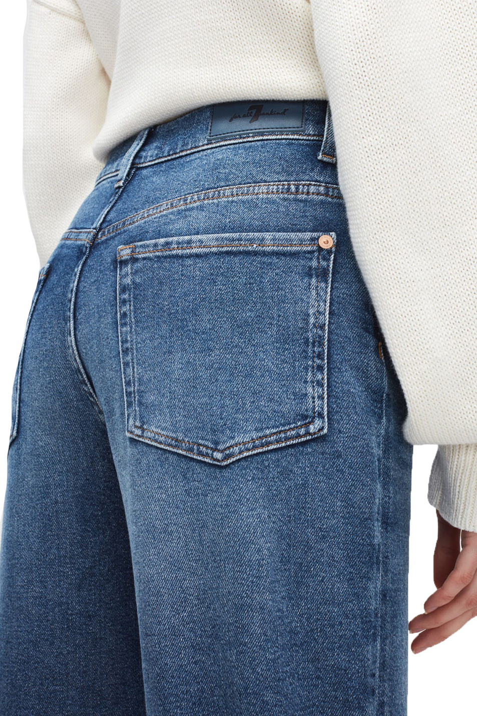 Женский 7 for all Mankind Джинсы MALIA с высокой талией и рваной кромкой (цвет ), артикул JSA71200RJ | Фото 4