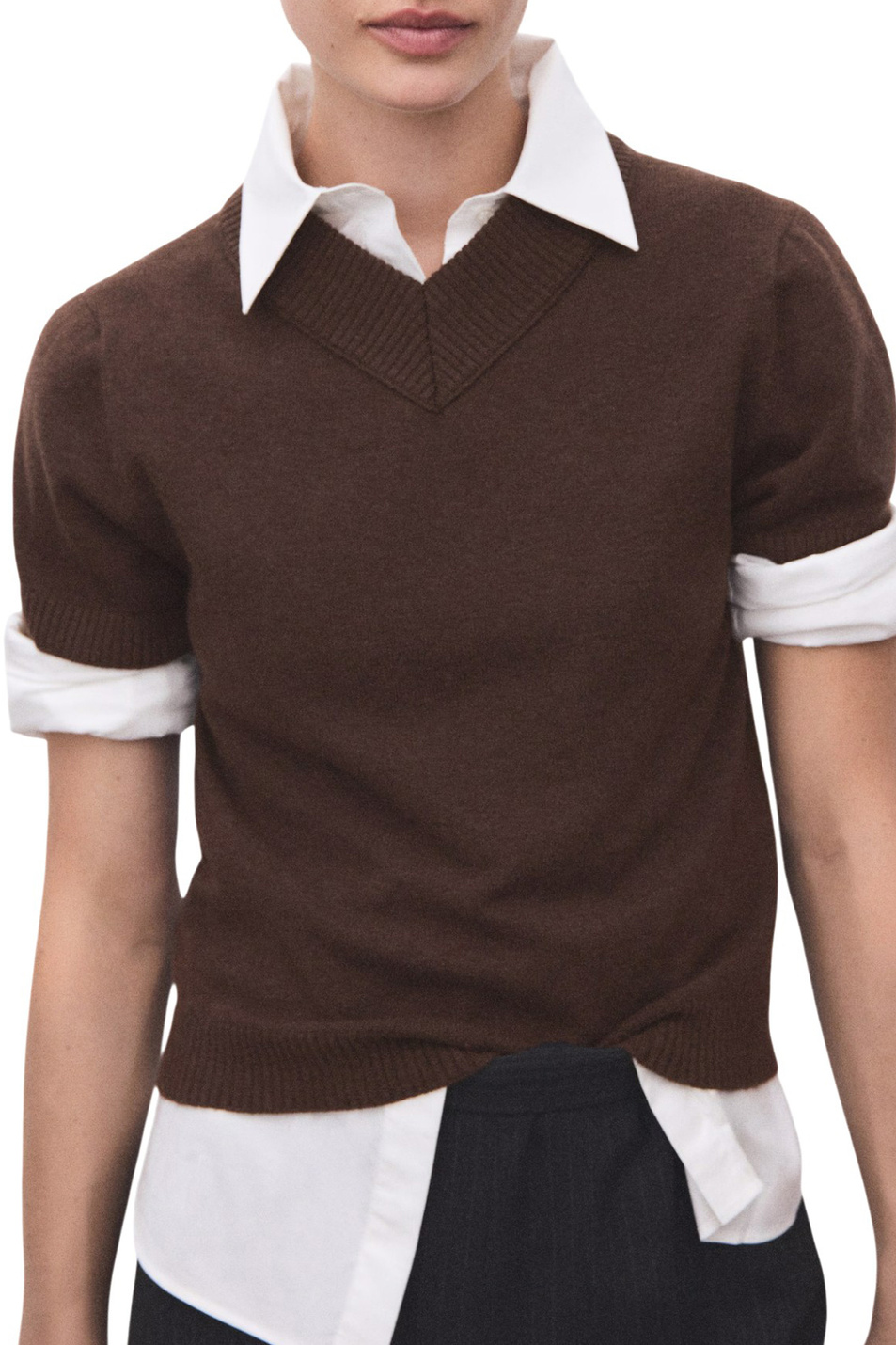 Женский Mango Джемпер VALENCIA с V-образным вырезом (цвет ), артикул 17007821 | Фото 3