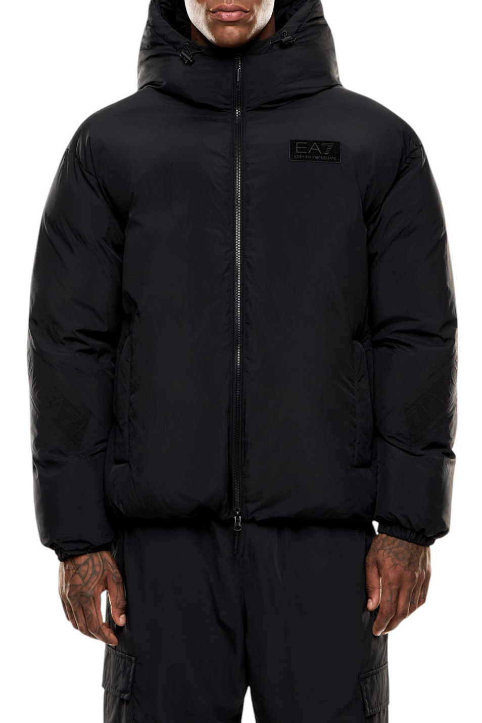 Куртка с логотипом|Основной цвет:Черный Мужской EA7 Куртка с логотипом (цвет ), артикул 7M000699-AF15951 | Фото 3