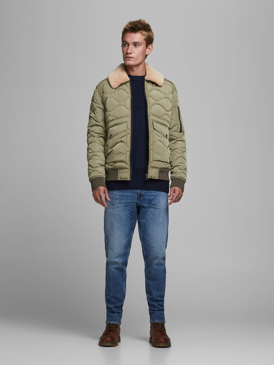 Мужской Jack & Jones Джемпер из натурального хлопка (цвет ), артикул 12176676 | Фото 2