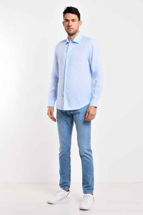 Emporio Armani Рубашка из натурального льна ( цвет), артикул 51SM0L-510F9 | Фото 3