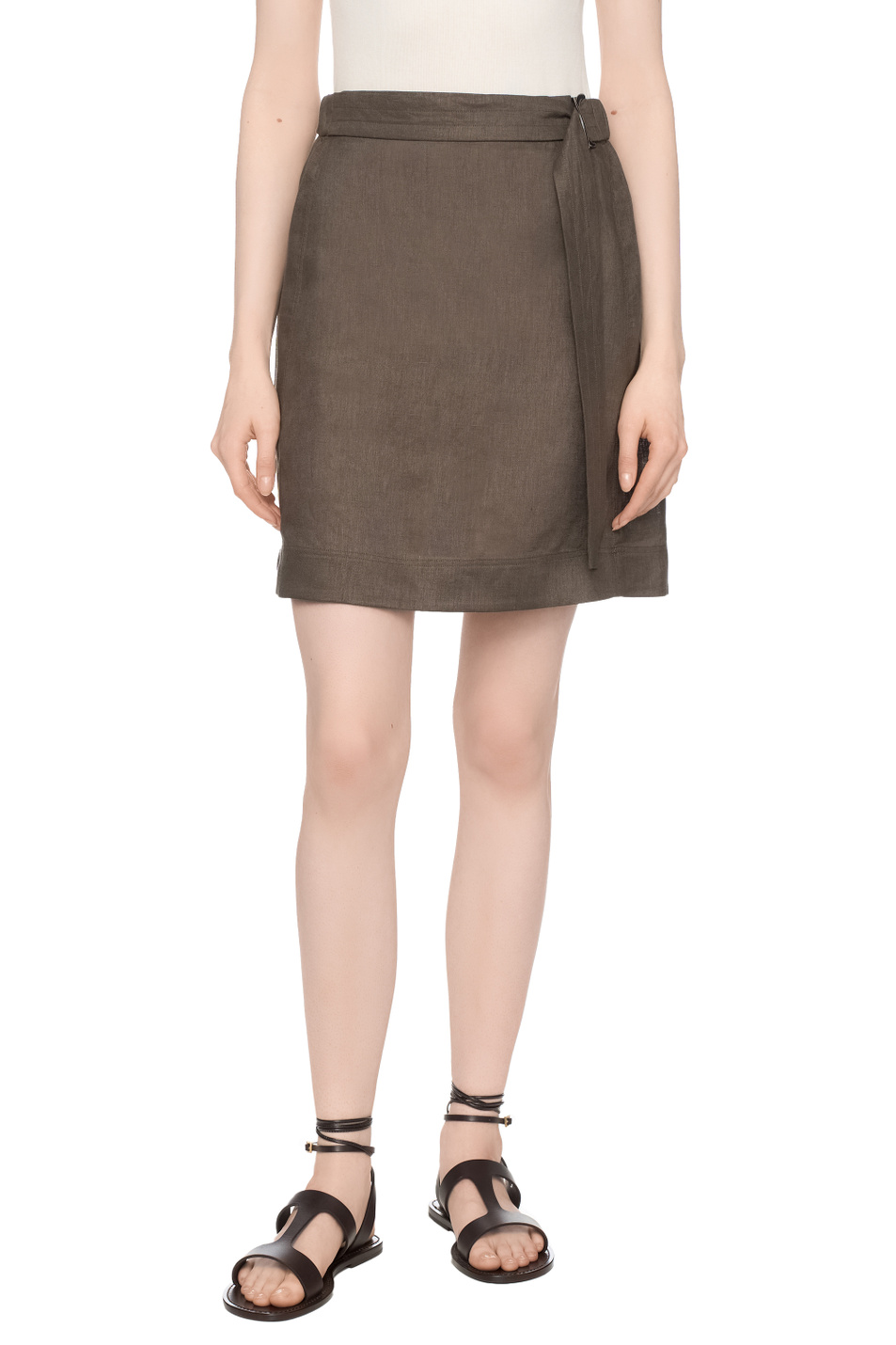 Женский Max Mara Юбка SCOGLIO из льна (цвет ), артикул 2516101018 | Фото 4