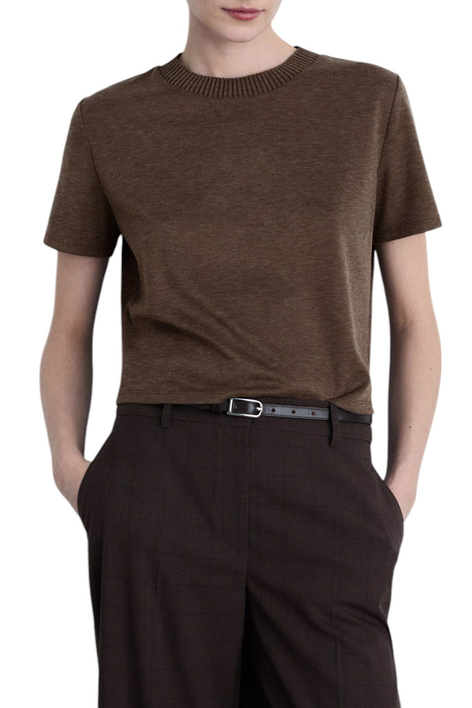 Джемпер WYATT однотонный|Основной цвет:Коричневый Женский Mango Джемпер WYATT однотонный (цвет ), артикул 87090455 | Фото 2