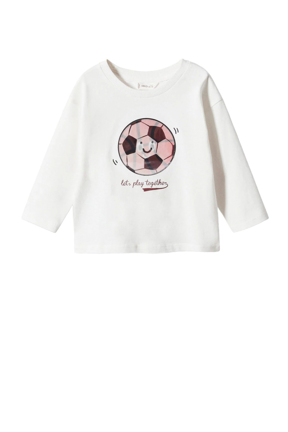 Мальчикам Mango Kids Джемпер BALL из натурального хлопка с принтом (цвет белый), артикул 57013267 | Фото 1