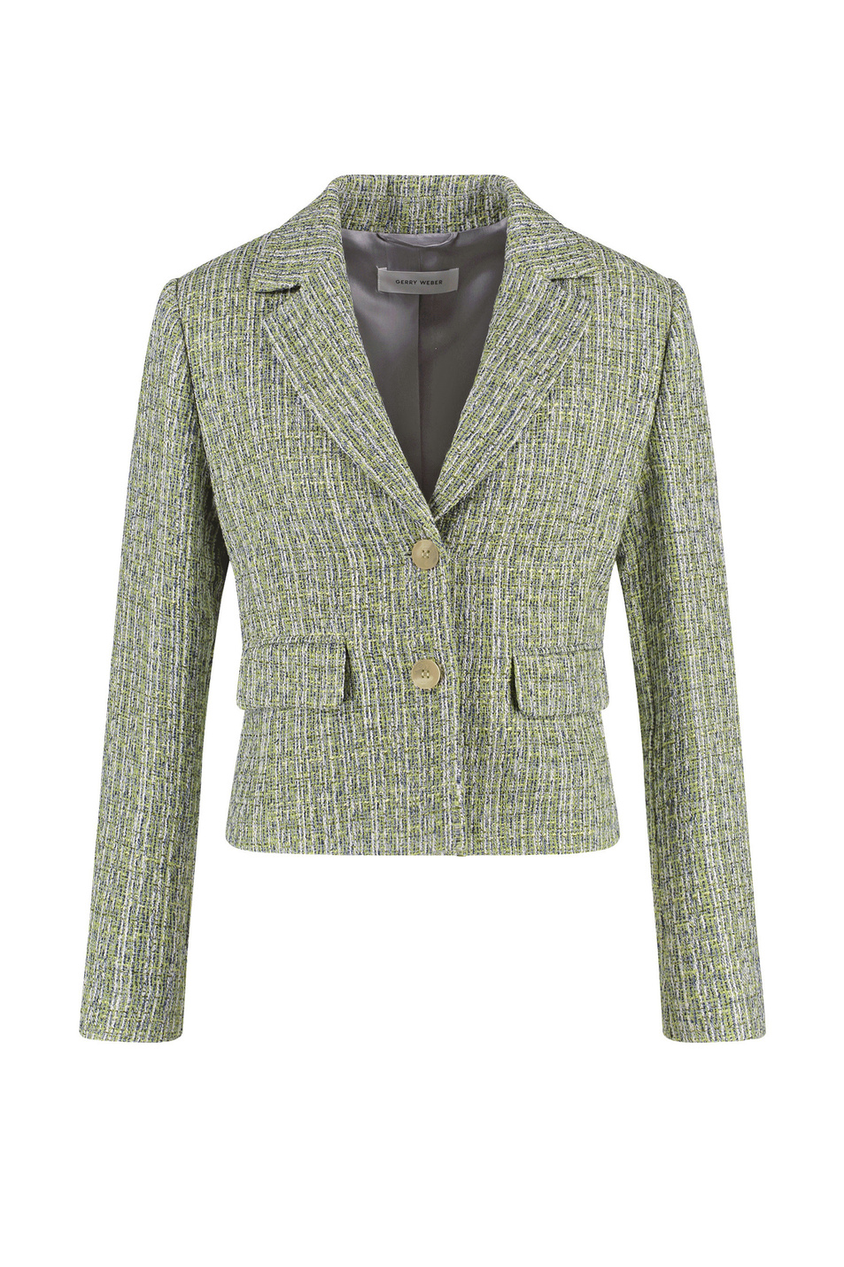 Пиджак твидовый|Основной цвет:Хаки Женский Gerry Weber Пиджак твидовый (цвет ), артикул 530028-31229 | Фото 1