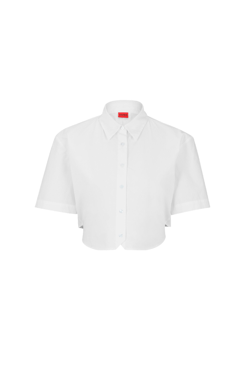 Рубашка из натурального хлопка|Основной цвет:Белый|Артикул:50512836 | Фото 1