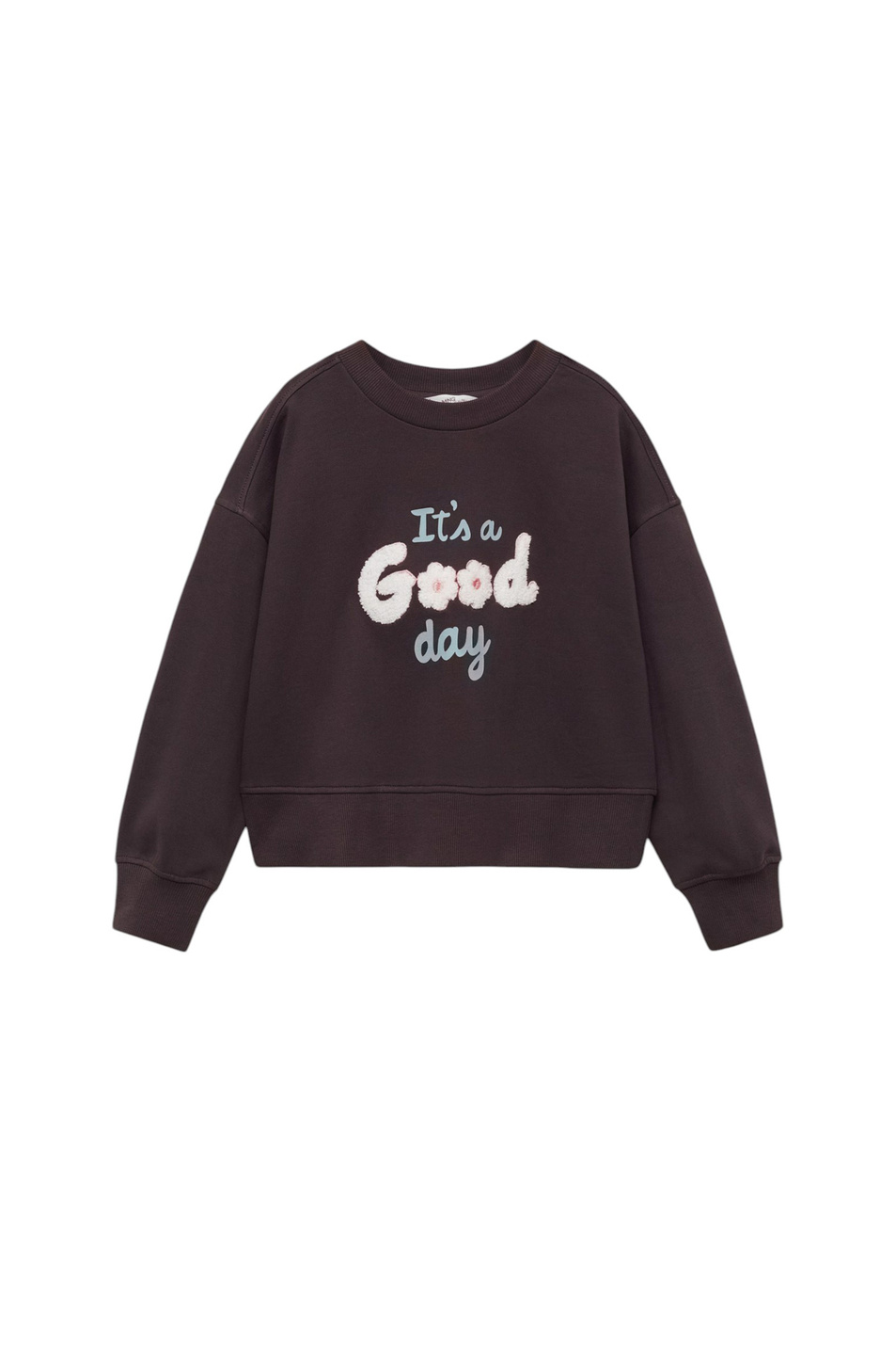 Девочкам Mango Kids Свитшот GOOD из смесового хлопка (цвет ), артикул 77007705 | Фото 1