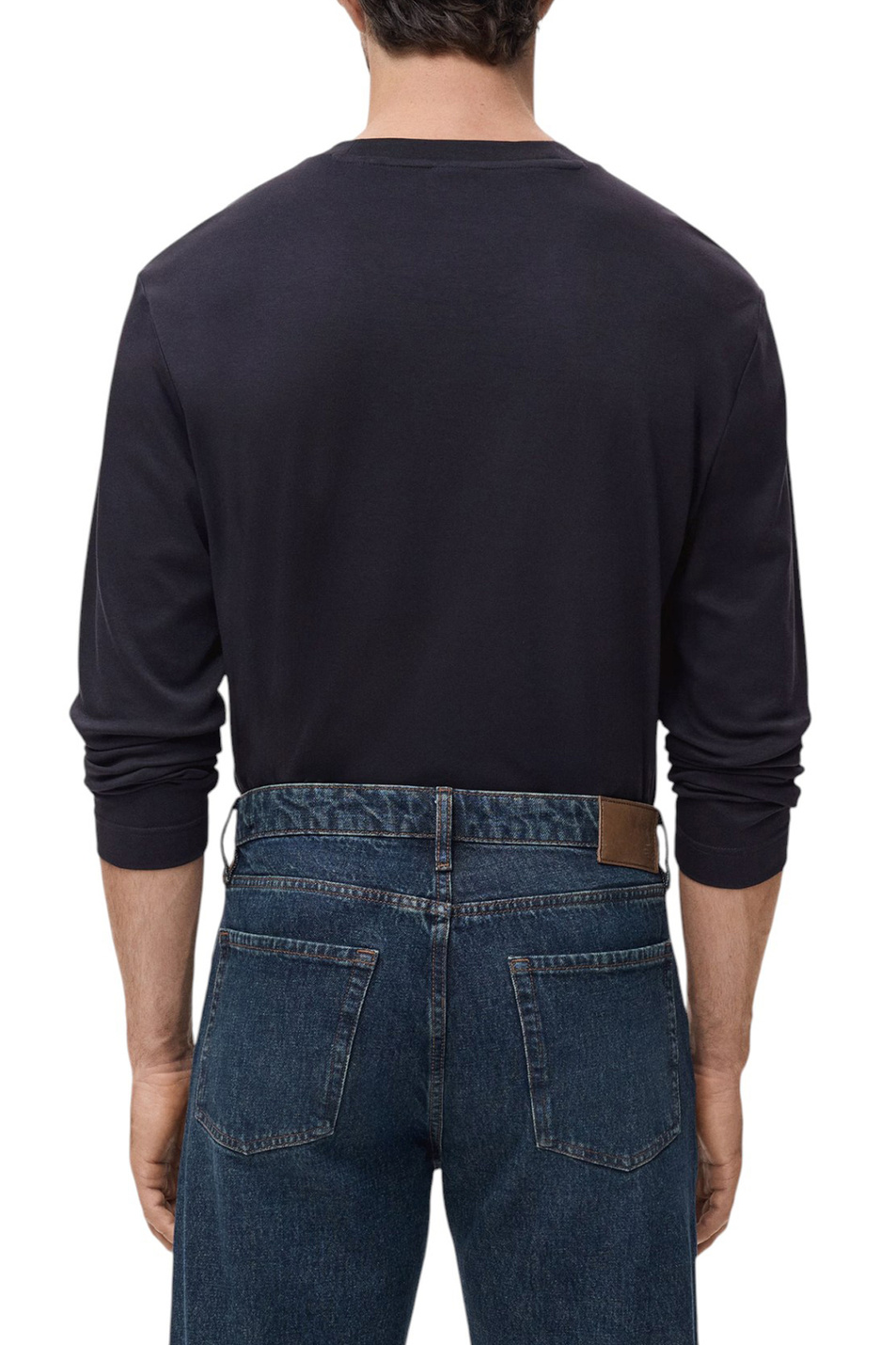 Мужской Mango Man Лонгслив GARETH из хлопка (цвет ), артикул 17025979 | Фото 4