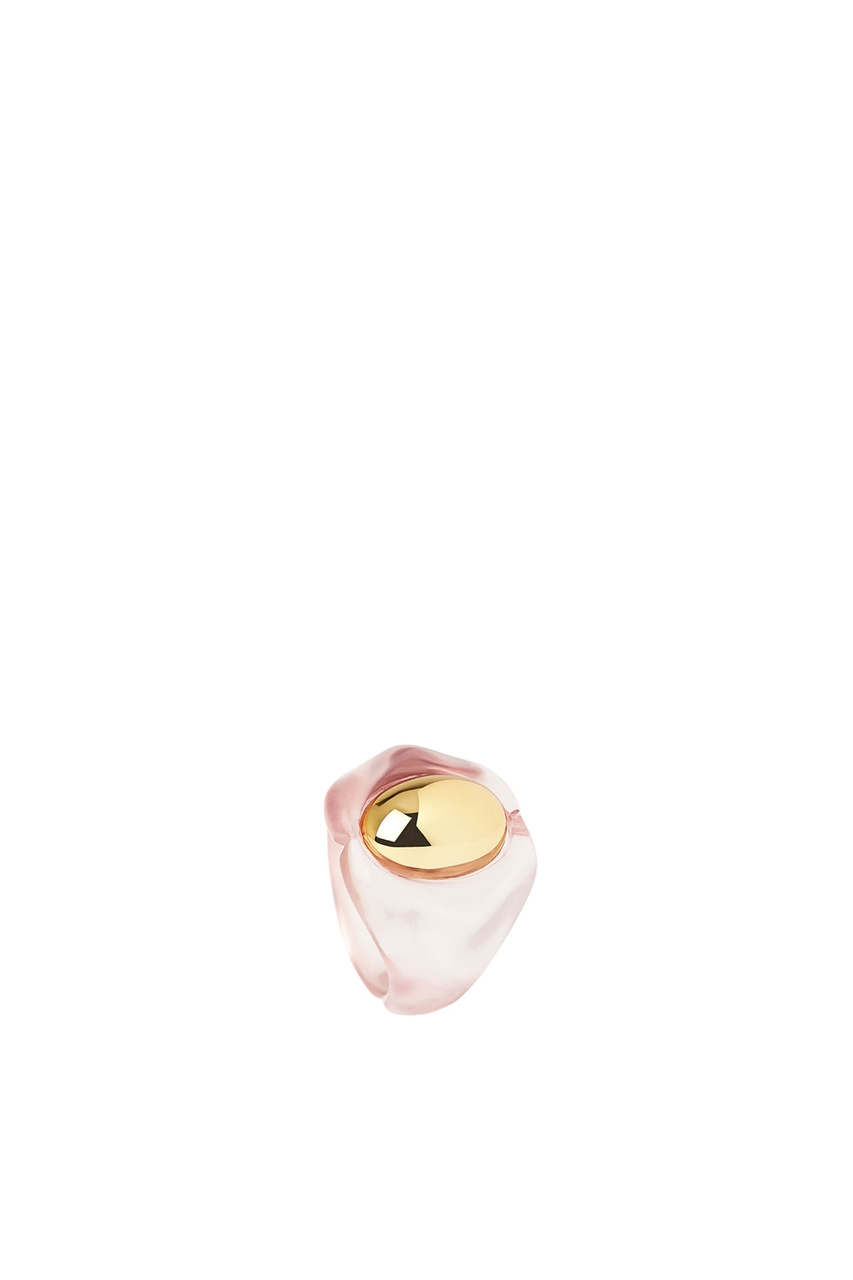 Кольцо со смолой|Основной цвет:Розовый|Артикул:218465 | Фото 1