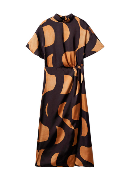 Платье LILY с принтом|Основной цвет:Коричневый|Артикул:47084034 | Фото 1
